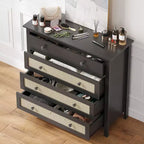Buffet de ferme Okak, meuble de rangement avec 4 tiroirs, pour salon, salle à manger, cuisine