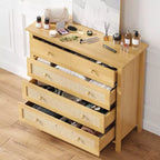 Buffet de ferme Okak, meuble de rangement avec 4 tiroirs, pour salon, salle à manger, cuisine