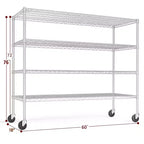 HOMDOX Étagère de rangement métallique robuste à 4 niveaux, 1088 kg, 60 W x 18 P x 72 H, étagères métalliques réglables pour le rangement, étagères de rangement autoportantes