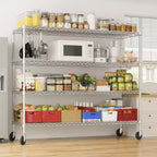 HOMDOX Étagère de rangement métallique robuste à 4 niveaux, 1088 kg, 60 W x 18 P x 72 H, étagères métalliques réglables pour le rangement, étagères de rangement autoportantes