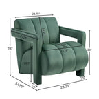 Fauteuil d'appoint contemporain en velours Velmor de Roundhill Furniture