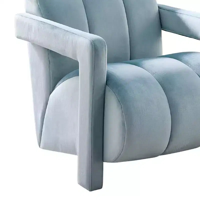 Fauteuil d'appoint contemporain en velours Velmor de Roundhill Furniture