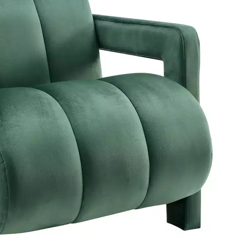 Fauteuil d'appoint contemporain en velours Velmor de Roundhill Furniture