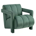 Fauteuil d'appoint contemporain en velours Velmor de Roundhill Furniture