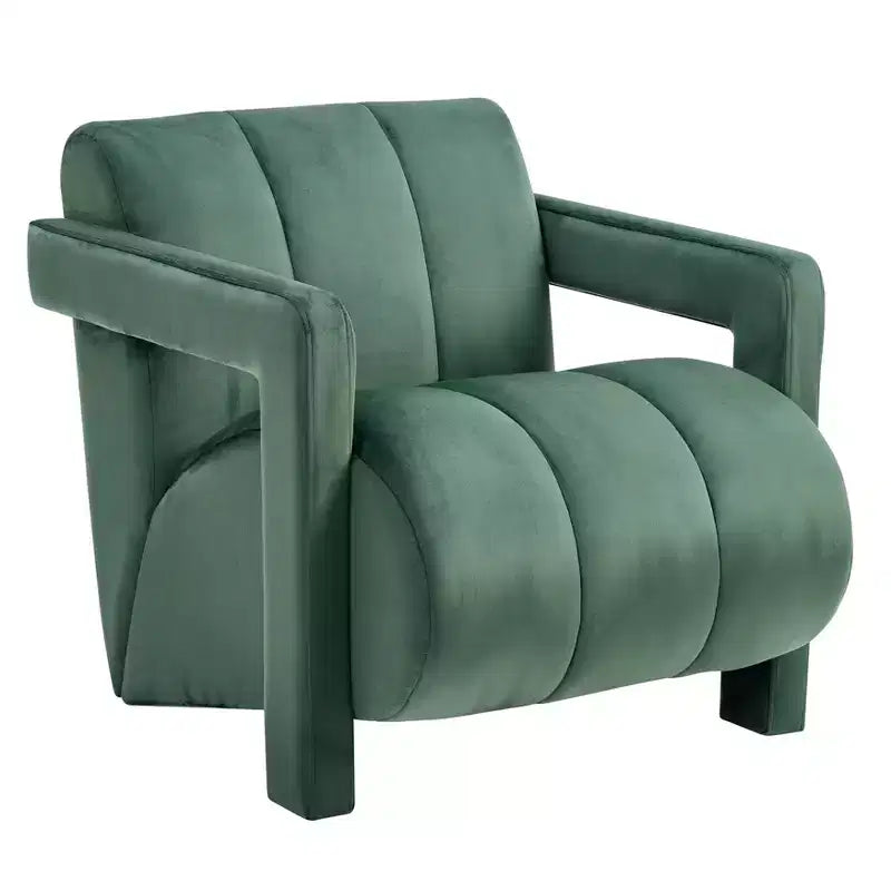 Fauteuil d'appoint contemporain en velours Velmor de Roundhill Furniture