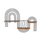 Pot de fleurs en céramique avec support - Jardinière ronde décorative avec base en bambou - Pot de fleurs bohème moderne pour la maison ou le bureau - 9 ivoire et beige