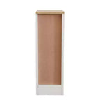 Table d'appoint rectangulaire en bois blanc titane de 20 cm avec 1 tiroir AndMakers