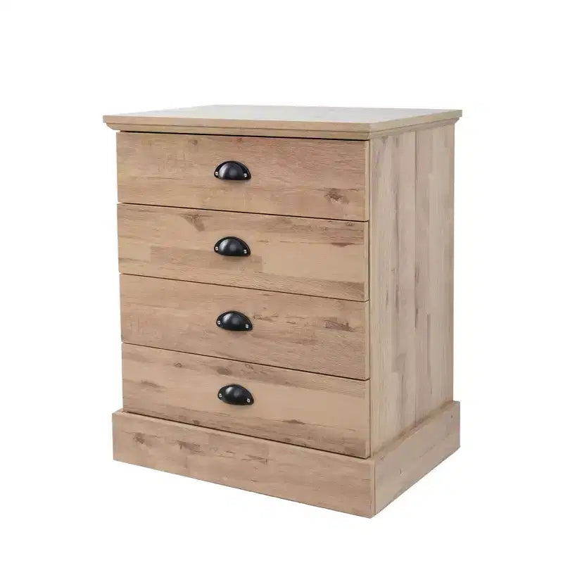 Table de chevet AndMakers en bois à 4 tiroirs