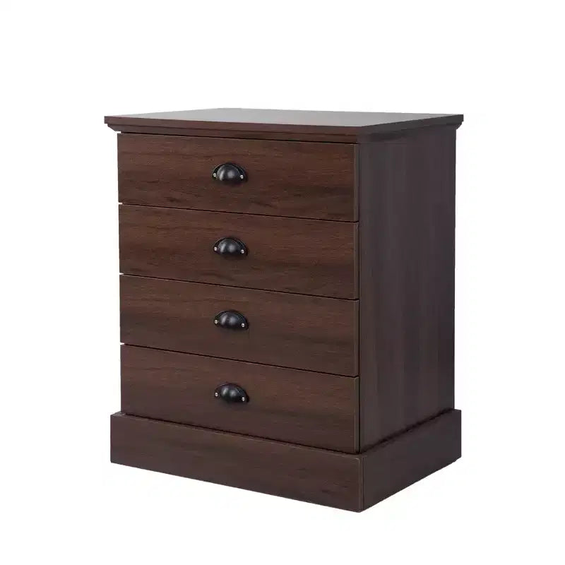 Table de chevet AndMakers en bois à 4 tiroirs