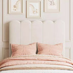 Cadre de lit simple en velours beige avec tiroir de rangement, tête de lit, lattes, sans sommier, silencieux, montage facile