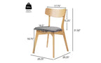 Christopher Knight Home Adrian Ensemble de salle à manger 5 pièces en bois de style moderne du milieu du siècle avec chaises rembourrées