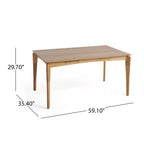 Christopher Knight Home Adrian Ensemble de salle à manger 5 pièces en bois de style moderne du milieu du siècle avec chaises rembourrées