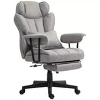 Chaise de bureau de direction Okak avec repose-pieds pliable, chaise d'ordinateur avec soutien lombaire et dossier inclinable, chaise confortable pour l'étude et le bureau