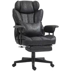 Chaise de bureau de direction Okak avec repose-pieds pliable, chaise d'ordinateur avec soutien lombaire et dossier inclinable, chaise confortable pour l'étude et le bureau