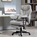 Chaise de bureau de direction Okak avec repose-pieds pliable, chaise d'ordinateur avec soutien lombaire et dossier inclinable, chaise confortable pour l'étude et le bureau
