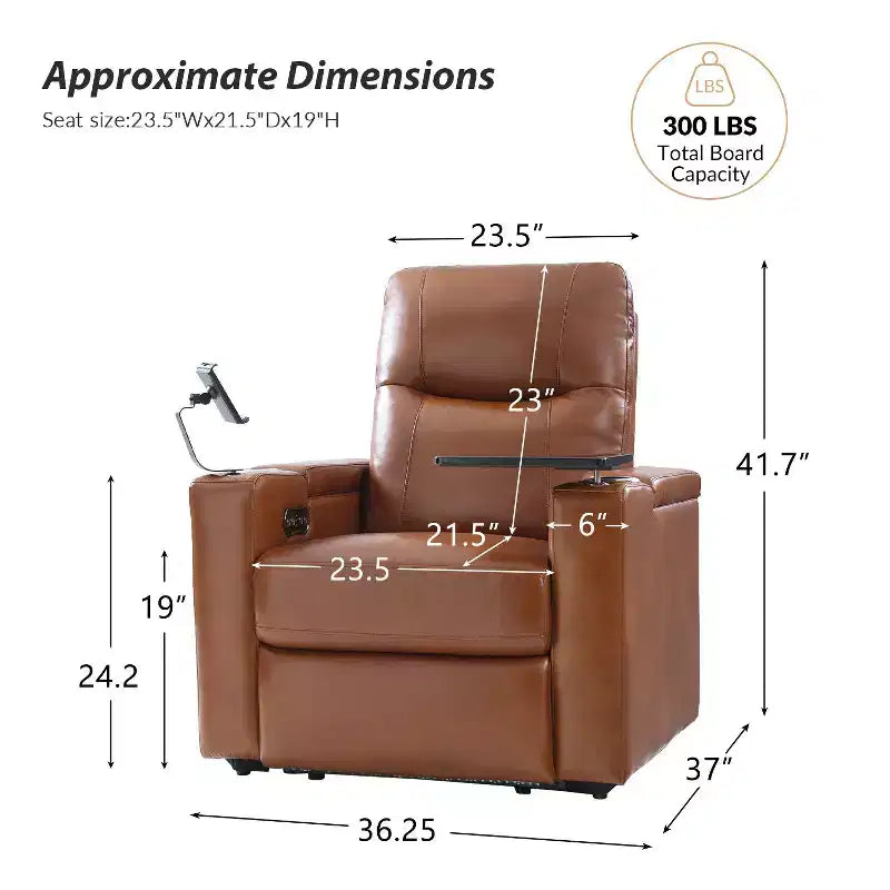 Fauteuil inclinable Flora en cuir véritable, lot de 2 | HULALA HOME