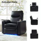 Fauteuil inclinable Flora en cuir véritable, lot de 2 | HULALA HOME