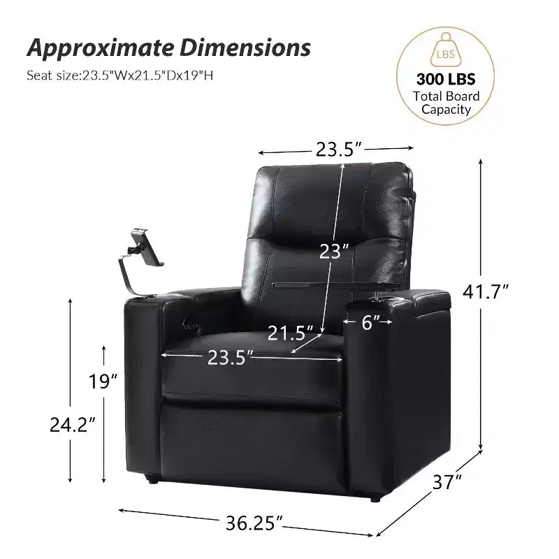 Fauteuil inclinable Flora en cuir véritable, lot de 2 | HULALA HOME