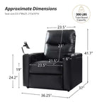 Fauteuil inclinable Flora en cuir véritable, lot de 2 | HULALA HOME