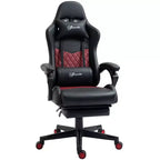Chaise de gaming Okak High-Back avec appuie-tête, chaise d'ordinateur avec soutien lombaire et repose-pieds, chaise de bureau pour l'étude, salle de lecture