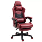 Chaise de gaming Okak High-Back avec appuie-tête, chaise d'ordinateur avec soutien lombaire et repose-pieds, chaise de bureau pour l'étude, salle de lecture