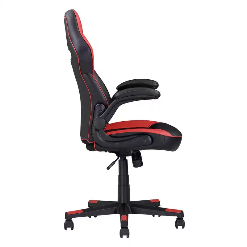 Chaise de jeu ergonomique Okak avec accoudoirs réglables, chaise de bureau avec pivotement à 360 degrés et contrôle de l'inclinaison, chaise croisée pour salle de jeux, bureau, noir