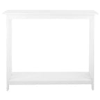Console étroite à 2 niveaux Lavish Home, blanc