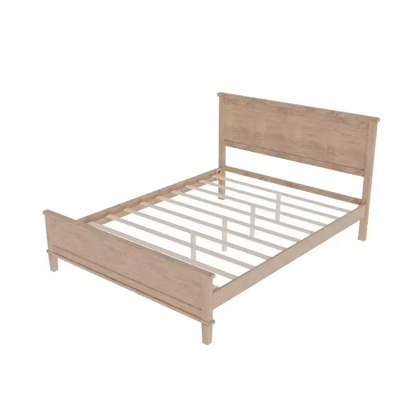 Lit plateforme Polibi en bois massif style moderne du milieu du siècle