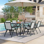 4-Pack Aluminum Patio Dining Chairs with Quick-Dry Textilene Mesh, Ergonomic Outdoor Seating for Poolside, Garden, Deck, and Commercial Use