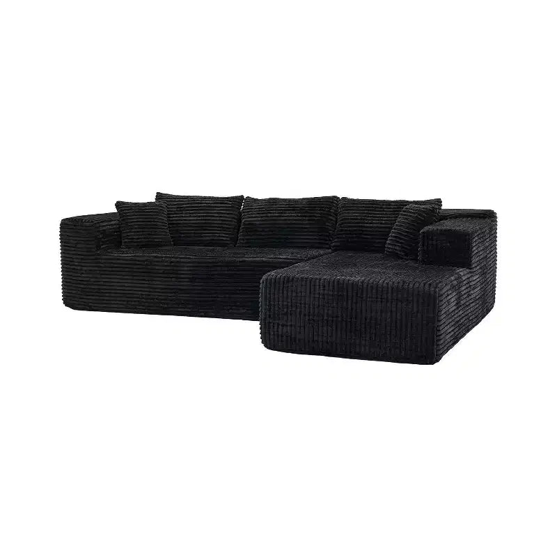 Famapy Canapé d'angle moderne compressé : Confort et style pour les espaces de vie contemporains, canapé en coton compressé sans assemblage avec méridienne.