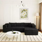 Famapy Canapé d'angle moderne compressé : Confort et style pour les espaces de vie contemporains, canapé en coton compressé sans assemblage avec méridienne.