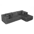 Famapy Canapé d'angle moderne compressé : Confort et style pour les espaces de vie contemporains, canapé en coton compressé sans assemblage avec méridienne.