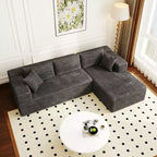 Famapy Canapé d'angle moderne compressé : Confort et style pour les espaces de vie contemporains, canapé en coton compressé sans assemblage avec méridienne.