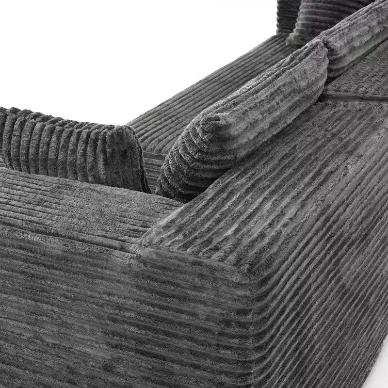 Famapy Canapé d'angle moderne compressé : Confort et style pour les espaces de vie contemporains, canapé en coton compressé sans assemblage avec méridienne.
