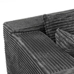 Famapy Canapé d'angle moderne compressé : Confort et style pour les espaces de vie contemporains, canapé en coton compressé sans assemblage avec méridienne.