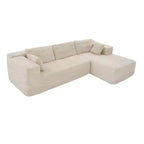 Famapy Canapé d'angle moderne compressé : Confort et style pour les espaces de vie contemporains, canapé en coton compressé sans assemblage avec méridienne.