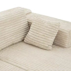 Famapy Canapé d'angle moderne compressé : Confort et style pour les espaces de vie contemporains, canapé en coton compressé sans assemblage avec méridienne.