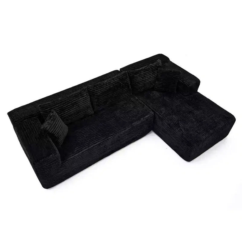 Famapy Canapé d'angle moderne compressé : Confort et style pour les espaces de vie contemporains, canapé en coton compressé sans assemblage avec méridienne.