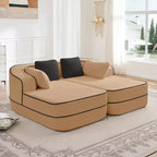 77.2 Canapé Teddy, éponge 32D, sans ossature, deux chaises longues, convertible, couleur contrastée, symétrique, salon