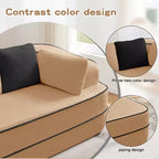 77.2 Canapé Teddy, éponge 32D, sans ossature, deux chaises longues, convertible, couleur contrastée, symétrique, salon
