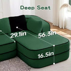 77.2 Canapé Teddy, éponge 32D, sans ossature, deux chaises longues, convertible, couleur contrastée, symétrique, salon