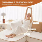 77.2 Canapé Teddy, éponge 32D, sans ossature, deux chaises longues, convertible, couleur contrastée, symétrique, salon