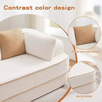 77.2 Canapé Teddy, éponge 32D, sans ossature, deux chaises longues, convertible, couleur contrastée, symétrique, salon
