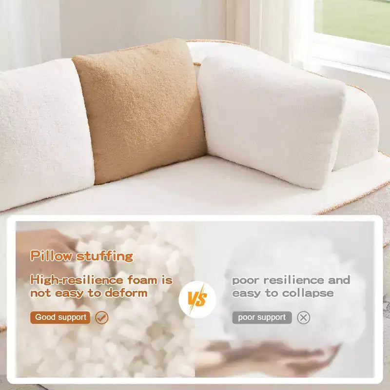 77.2 Canapé Teddy, éponge 32D, sans ossature, deux chaises longues, convertible, couleur contrastée, symétrique, salon