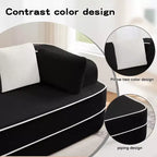 77.2 Canapé Teddy, éponge 32D, sans ossature, deux chaises longues, convertible, couleur contrastée, symétrique, salon