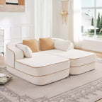 77.2 Canapé Teddy, éponge 32D, sans ossature, deux chaises longues, convertible, couleur contrastée, symétrique, salon