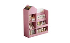 Zevemomo Bibliothèque et Rangement de Jouets pour Enfants à 4 Niveaux, Étagère à Livres en Bois pour Enfants, Rangement de Jouets avec Étagère à Livres pour Salle de Jeux, Salle de Classe, Chambre, Bibliothèque, Rose