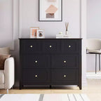 Commode en bois CuisinSmart pour chambre à coucher, commode à 7 tiroirs avec poignée en métal, organisateur de rangement de placard pour salon, couloir, chambre à coucher