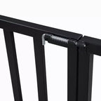 Lit jumeau Bellemave avec porte et clôture, lit double avec toit/lit de sol pour enfants, filles, garçons, noir