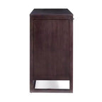 Buffet 4 portes Hatteras Modern Boho avec accents en bois massif et rotin naturel - Teamson Home